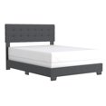 thumbnail image 1 of Modern Fabric Upholstered 60" Queen Bed in Charcoal, 1 of 7