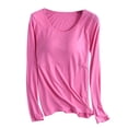 thumbnail image 1 of FAIWAD Pyjama pour Femmes à Manches Longues, Col Rond, Haut de Pyjama Confortable et Doux, Couleur Unie, Vêtement de Nuit, 1 of 6