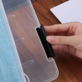 thumbnail image 4 of Xihbxyly A5 Transparent Storage Box Clear Plastic Document Paper Filling Case File Box, 4 of 4