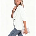 thumbnail image 3 of Cardigan pour Femmes, Cardigan Mode Ajusté Décontracté à Col Rabattu, Coupe Près du Corps, Manteau Léger, Blazer pour Femmes, 3 of 7