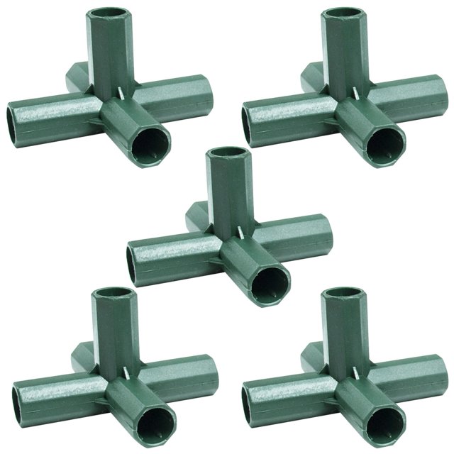 Hbdhejl Plastic Connectors For Greenhouse 3 Way 4 Way And 5 Way Joints With Sturdy Support Poles Gardening Accessory Kit 5Pc Set