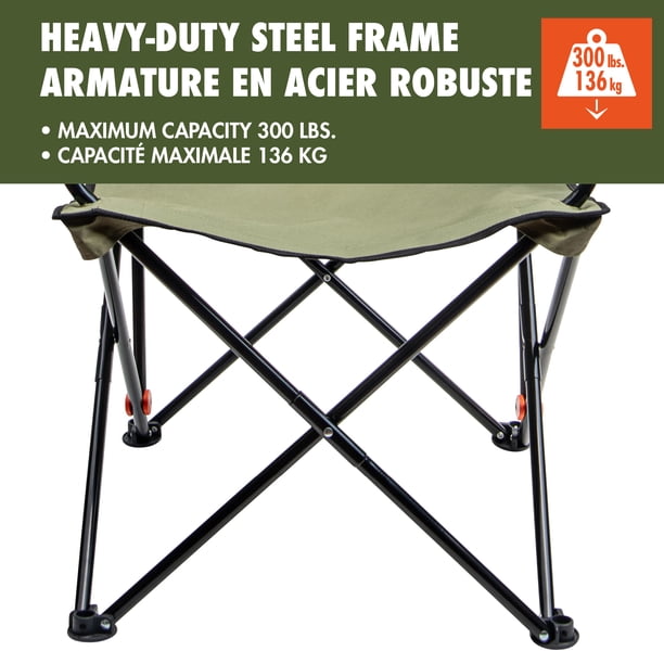 Ozark Trail 2 Position Oversize Arm Chair, Weight Capacity 300lbs