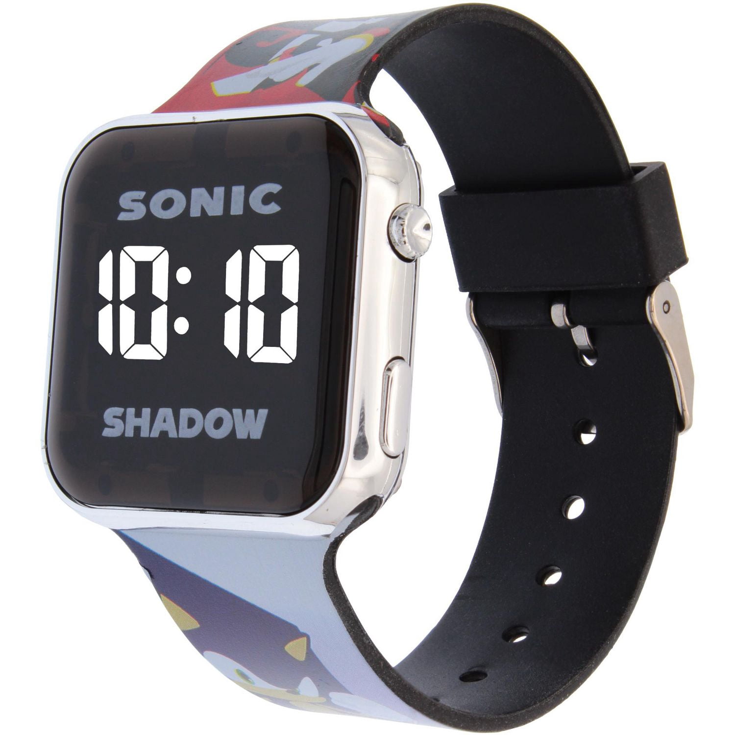 Montre LED pour enfants Sonic avec bracelet à imprimé de personnages amusant