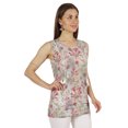 thumbnail image 2 of Moomaya Tunique Sans Manches en Coton Imprimé à Col en V Haut Long d'Été Blouse Décontractée pour Femmes, 2 of 6
