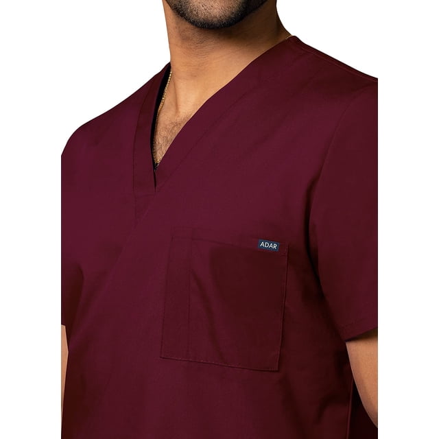 Adar Universal Unisex Scrubs - V Neck Tunic Scrub Top