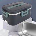 thumbnail image 4 of Electric Lunch Box Food Heater, Portable Food Warmer Self Heating Lunch Box with Fork Spoon, Heated Lunch Box with Stainless Steel Container, for Car Truck Office, 4 of 7