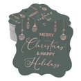 thumbnail image 1 of Inkdotpot Pack Of 100 Real Rose Gold Foil Bracket Shape Paper Tags Merry Christmas & Happy Text Favor Hang Tags, 1 of 1