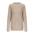 thumbnail image 4 of EGNMCR Pull Col Rond pour Femmes, Pull pour Femmes Mode Décontractée Manches Longues Couleur Unie Pull Manches Women Sweater, 4 of 6