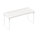 thumbnail image 1 of Binwennn Expandable Stacking Cabinet Shelf Rack S/M/L Sizes Folding Stackable Counter Rack Organizer Cupboard Plate Dish Counter And Pantry Organizer Kitchen White over The Washer And Dryer Storage, 1 of 5