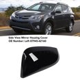 thumbnail image 3 of Car Rearview Mirror Cap Covers, Side View Mirror Housing Cover, Glossy Black Side Door Wing Mirror Cap Covers Replacement, Car Exterior Cover for DIY Installation, 3 of 7