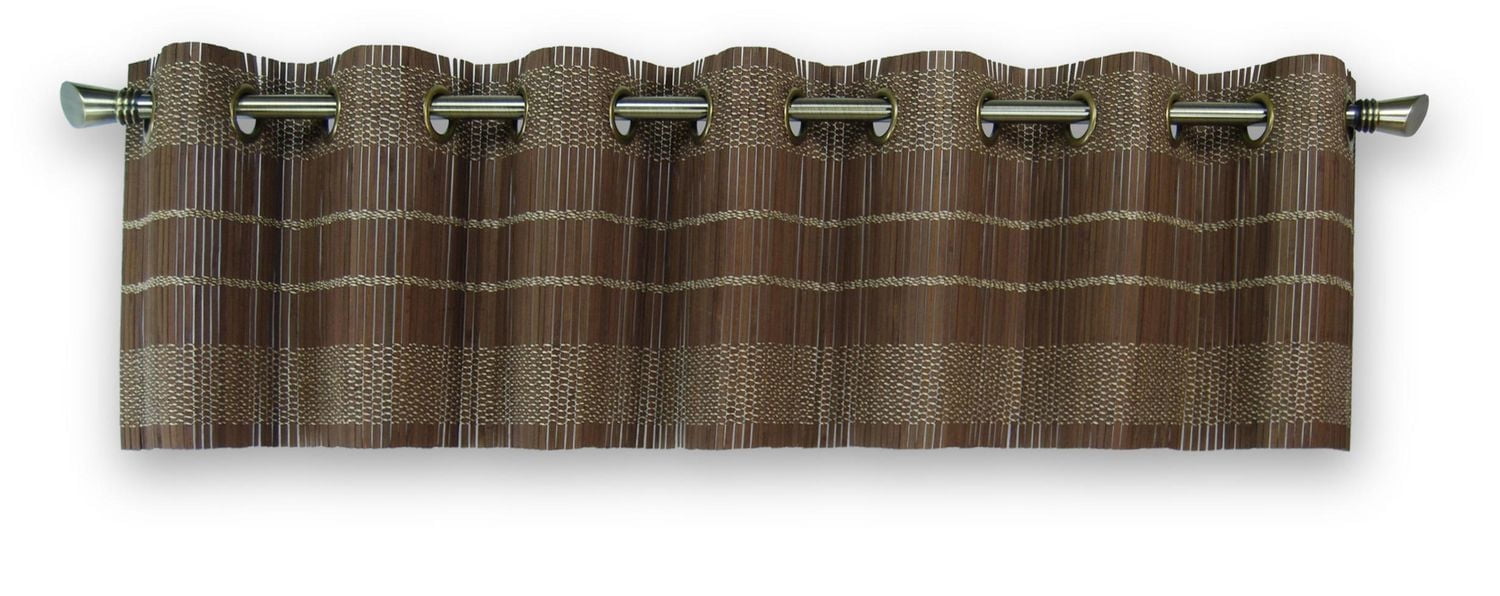 Versailles' Bamboo Wood Grommet Top Curtain Valance 72in x 12in