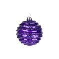 thumbnail image 1 of Vickerman M132126 Plum Candy Glitter Wave Ball Ornament - 8 in., 1 of 2