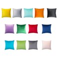 thumbnail image 4 of Housse de Coussin de Siège Couleur Unie en Velours de Rechange Douce Housse Décorative Réutilisable à Fermeture Éclair Accessoires pour Taie d'Oreiller de Sofa Vert Clair 45x45 cm, 4 of 9