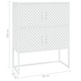 thumbnail image 4 of vidaXL Highboard White 80x35x100 cm Steel, 4 of 5