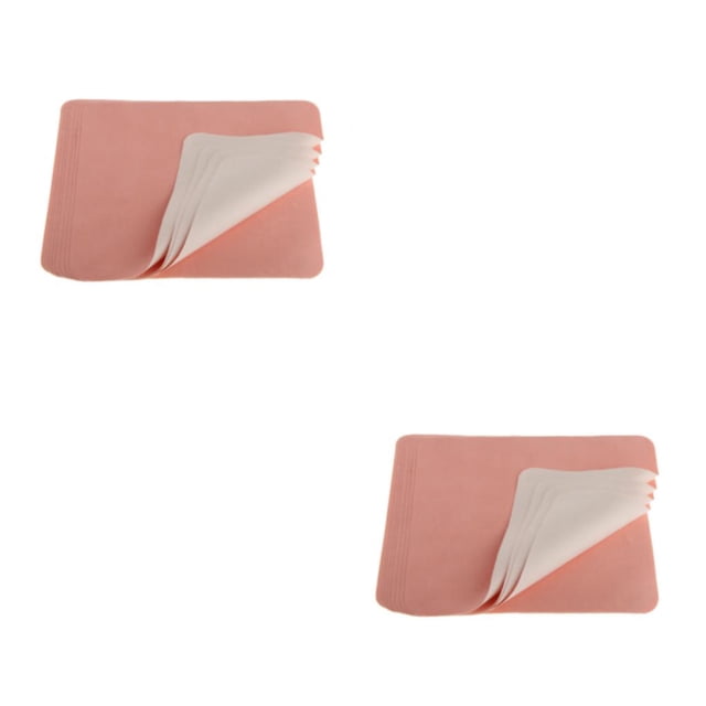 Decodeary 10 Pieces Microfiber Eyeglasses Camera Lens Cell Phones Cleaning Cloth Pink+Beige 2Set