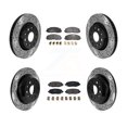 thumbnail image 1 of Transit Auto Front Rear Coated Drilled Slotted Disc Brake Rotors and Semi-Metallic Pads Kit for Car 2018-2020 Jeep Wrangler Rubicon with Heavy Duty Brakes Code BR2 & BR6 KDF-101041, 1 of 11