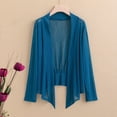 thumbnail image 2 of vdgthytj Womens Cardigan Lightweight Long Sleeve Open Front Mesh Tops Plus Size Casual Solid Color Cardigan, 2 of 3