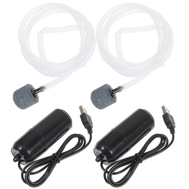 HLONK 2 Ensembles de Pompes à Eau d'Aquarium Professionnelles USB Pompes Aérateur en Plastique Pompes à Air d'Aquarium