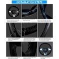 thumbnail image 4 of 1 pcs Leather Steering Wheel Cover, Breathable Non-Slip Design, Soft and Comfortable Feeling, Universal 99 % Auto Car Steering Wh, 4 of 9