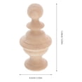 thumbnail image 2 of OULII Wooden Stair Ball Post Finials Indoor Post Finials Decor Khaki 1Pack, 2 of 8