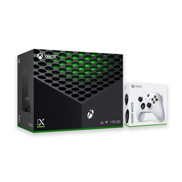 2020 Newest Xbox Series X Gaming Console Bundle - 1TB SSD Black Xbox with Two Xbox Wireless Controllers Black and White