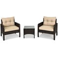 thumbnail image 1 of Patiojoy Outdoor 3PCS Patio Rattan Wicker Conversation Set, 1 of 6