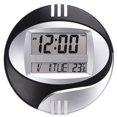 thumbnail image 1 of Temperature Display Digital Wall Electronic Clock LCD Moderne Calendar LED Bracket Watch Mute Of Home Office Decoration Black, 1 of 6