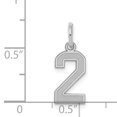 thumbnail image 2 of Pendentif Breloque en Argent Sterling 925 Numéro 2, 2 of 6