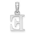 thumbnail image 4 of Diamond2Deal 14K White Gold Block Letter E Initial Pendant for Women, 4 of 6