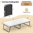 thumbnail image 3 of Gymax 75'' x 31'' Folding Bed w/ Memory Foam Breathable Mesh & Heavy-Duty Metal Frame, 3 of 10