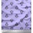 thumbnail image 1 of Soimoi Velvet Fabric Floral Block Printed Fabric 1 Yard 58 Inch Wide, 1 of 5