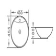 thumbnail image 2 of DROP Bath and Kitchen DR091077 Bathroom Vessel Sink, 2 of 3