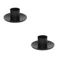 thumbnail image 4 of Thinsony Pillar Candle Holder Candlelight Home Decor Party for Dining Christmas Black Small 2Set, 4 of 6
