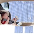 thumbnail image 2 of D-76 Sky Blue Car Sunshade Rear Window Universal Suction Cup Shades For Sun Protection Pair Of Window Side Curtains Easy Install Light Blocking For Vehicles 39 X 59 Inches, 2 of 6