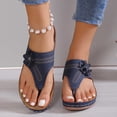 thumbnail image 1 of Mefallenssiah Women'S Plus-Size Solid Color Flower Casual Comfortable Lunge Sandals, 1 of 1