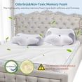 thumbnail image 3 of MOONORAH Cervical Pillow for Neck Pain Relief, Adjustable Support Side Sleeping Pillow with Cooling Pillowcase, Bed Pillow for Supine and Stomach Sleepers, Gray, 3 of 10