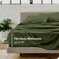 thumbnail image 3 of Bare Home Premium 1800 Collection Ensemble de Draps 4 Pcs, Lit Double, Cyprès, 3 of 10