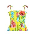 thumbnail image 4 of Girls Dress Tank Smocked Dress Yellow Flower 7-8 Years, 4 of 6