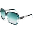 thumbnail image 1 of FEISEDY Polarized Women Square Sunglasses Sparkling Composite Shiny Frame B2289, 1 of 6