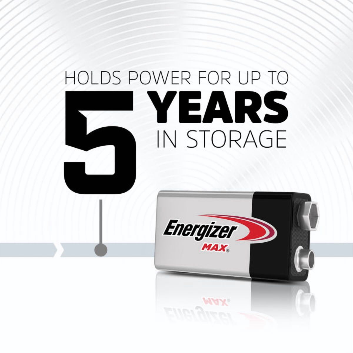 Piles alcalines 9 V Energizer MAX, 2