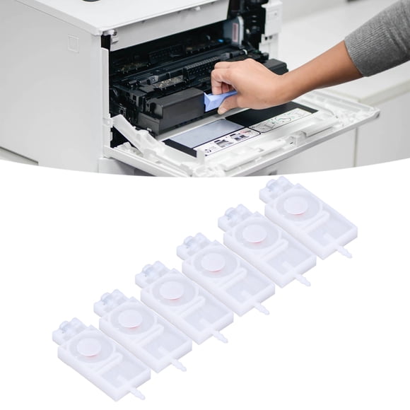 6Pcs Rectangular PP Ink Dampers for XP600 Printers 4mmx3mm Ink Tube,Compatible with Solvent Based Dye and Pigment