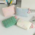 thumbnail image 1 of Sentmoon Mens Wallet Toiletries Travel Bag Woolen Knitted Bag Striped Color-blocked Cosmetic Bag Pattern Cosmetic Bag Portable Cosmetic Bag Ins-style Pencil Case, 1 of 7