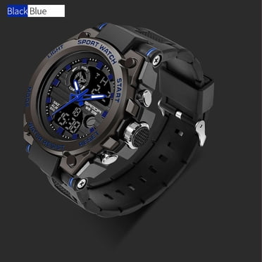 RKSTN Mens Watches Sport Watch Display Analog Digital LED Electronic Wrist Watches Mens Watches