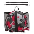 thumbnail image 3 of Basketball Bag Backpack Waterproof Mesh Pockets for Football Volleyball Bag for Basketball red, 3 of 9