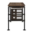 thumbnail image 4 of ACME Furniture Endang Industrial Metal Writing Desk with Drawer, Oak/Black, 4 of 7