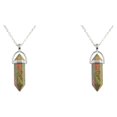 thumbnail image 1 of QualitChoice Hexagon Column Charm Exquisite Women Men Making Findings Handmade Anniversary Hanging Pendants Colorful Crystal Unakite 2Set, 1 of 6