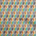 thumbnail image 1 of oneOone Silk Tabby Orange Fabric Geometric Fabric For Sewing Printed Craft Fabric By The Yard 42 Inch Wide, 1 of 4