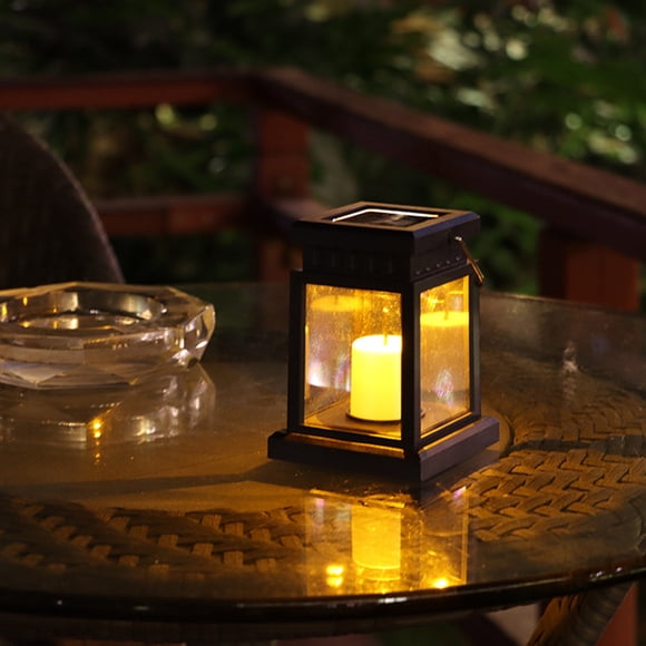 Aodebiao Solar LED Retro Lantern Outdoor Hanging Light Waterproof Auto On/Off Decorative Lamp for Garden Patio Lawn Pathway Fence Party Holiday Decor IP44 Weatherproof