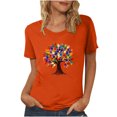 thumbnail image 1 of Dadaria Matters Tee Femme Chemise Orange Manches Courtes T-Shirt Col Rond Hauts Été Chandail Blouses m, 1 of 5