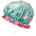 thumbnail image 3 of ORUYROP Allyrew Réutilisables Femmes Imperméables Chapeaux de Douche pour les Cheveux Longs, Sirènes, 3 of 4